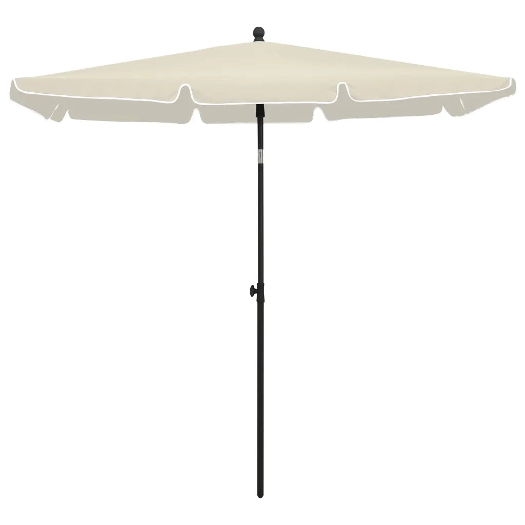 Ombrellone da Giardino con Palo 210x140 cm Sabbia 315543