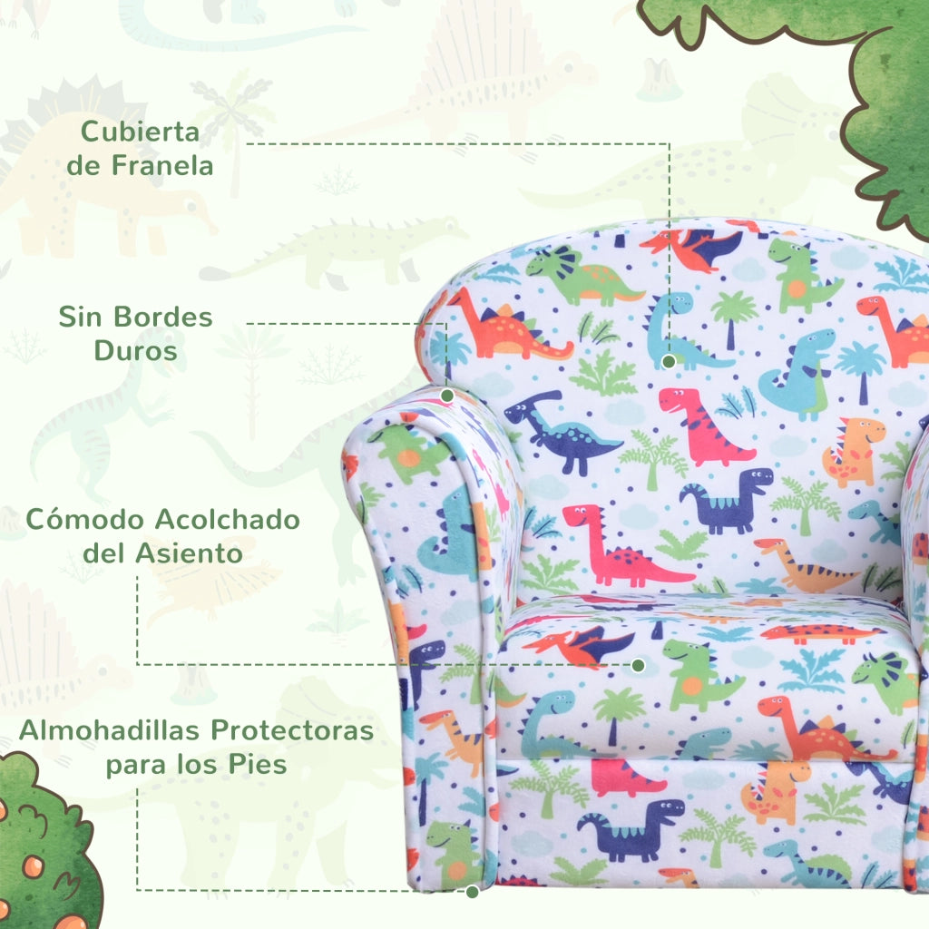 Poltrona per Bambini Dinosauri ¨C Zephmum ¨C Multicolore 50x39x44 cm