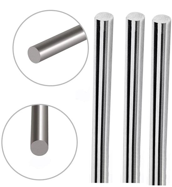 Barra di Acciaio Inossidabile 304 - 5 Pezzi - Barra di Acciaio per Fissaggio - Modellismo - Modello Aereo/Navale/Meccanico - Duraturo e Resistente alla Corrosione