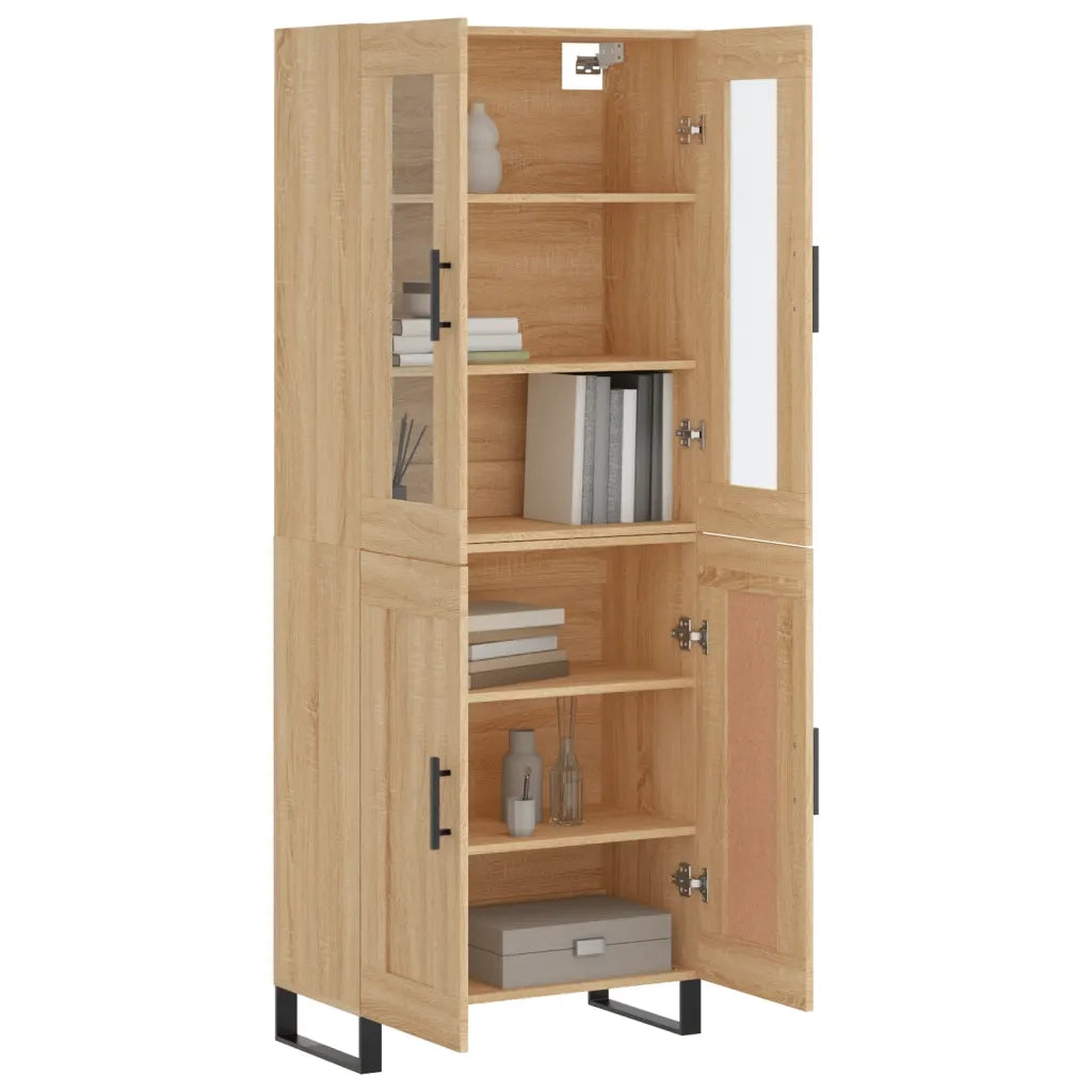 vidaXL Credenza Rovere Sonoma 69,5x34x180 cm in Legno Multistrato