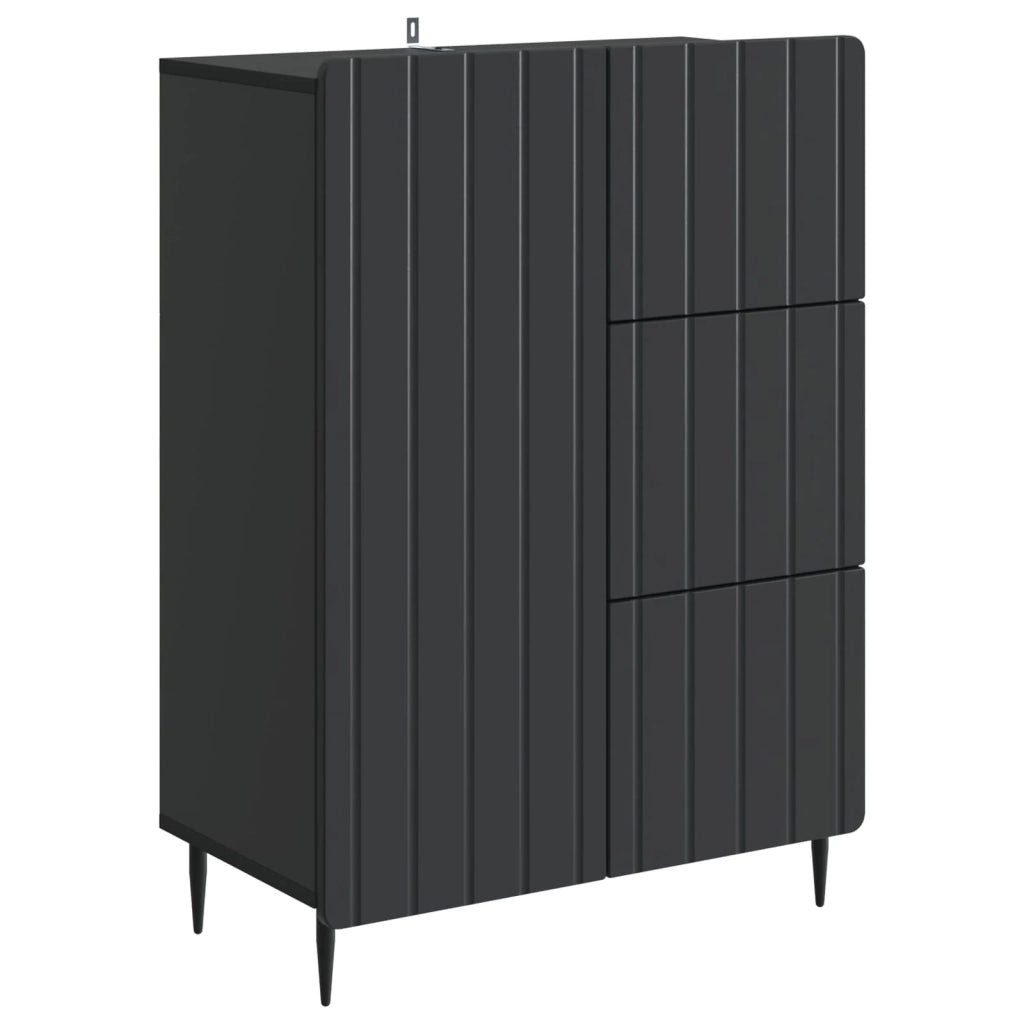 Credenza Nero 66 x 34,5 x 91,5 cm Legno ingegnerizzato