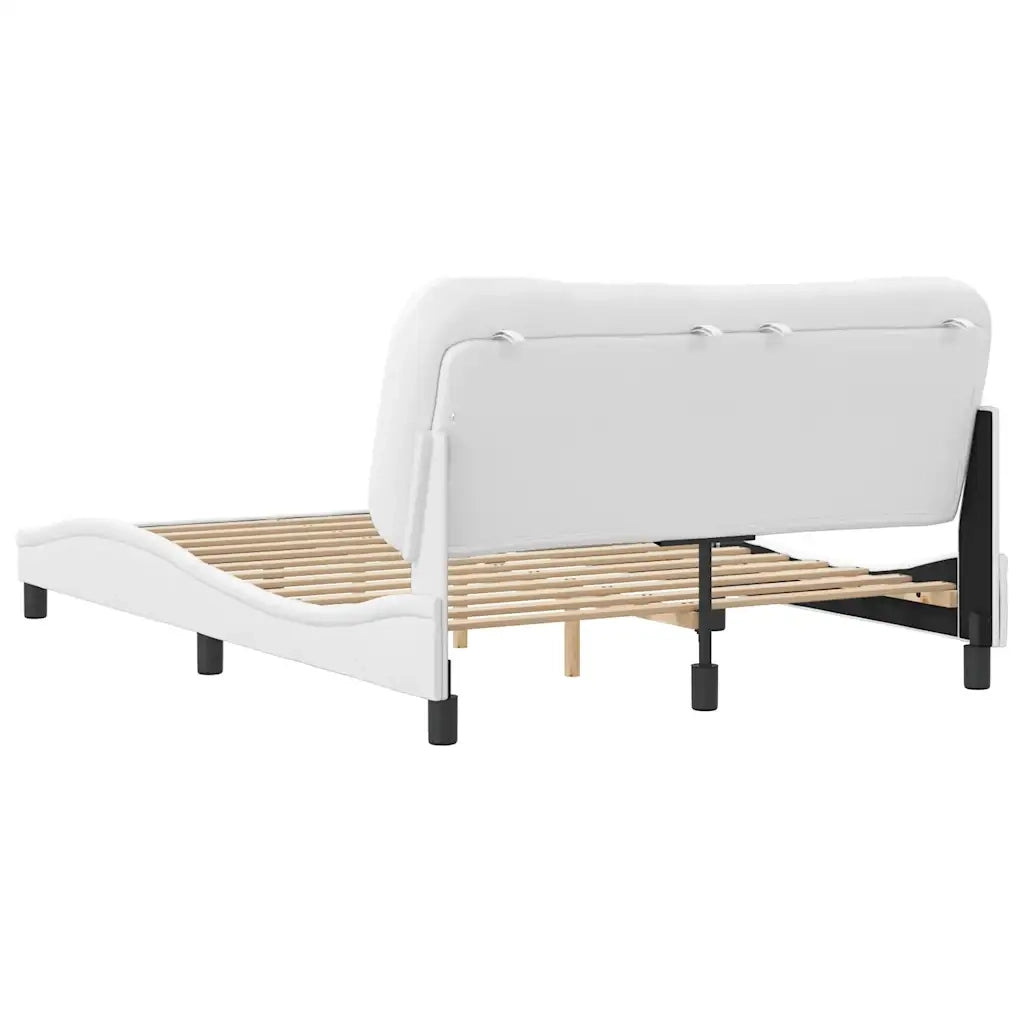 Giroletto senza Materasso Hvar Bianco 140x190 cm in Similpelle
