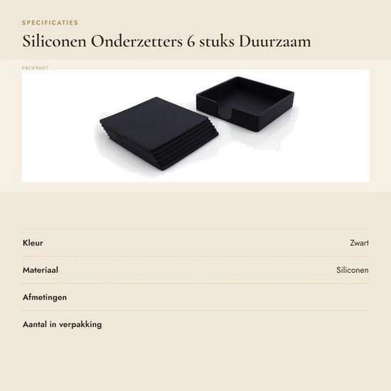 Sostegni per piatti 6 pezzi - Pads in silicone - Pads quadrati - Protezione per tavolo - Riciclabili - Facili da pulire - 9,8 x 9,8 x 0,3 cm - Supporti per bicchieri