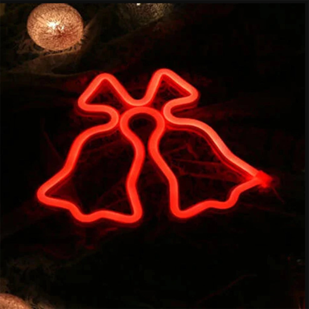 Lampada LED al neon a doppia campana di Natale con porta USB-A Rosso Avizar