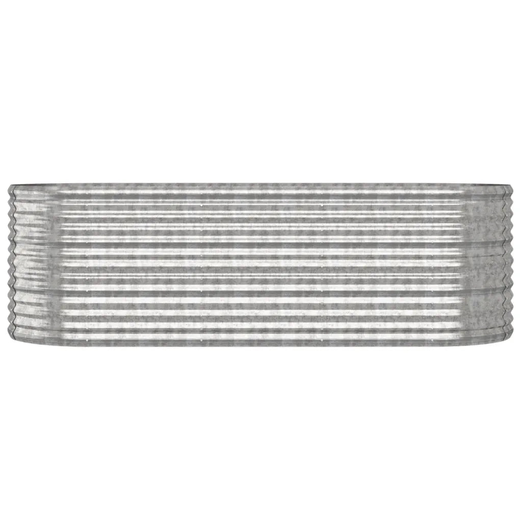 Fioriere | Cassetta per fiori | Letto Giardino Acciaio Zincato 224x80x68cm Argento