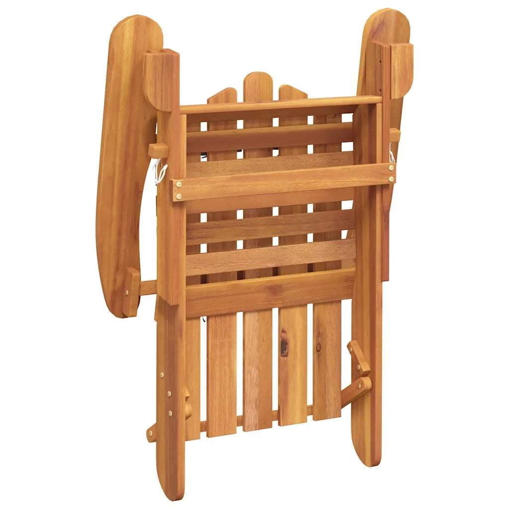 Sedie Giardino Adirondack Poggiapiedi 2pz Legno Massello Acacia