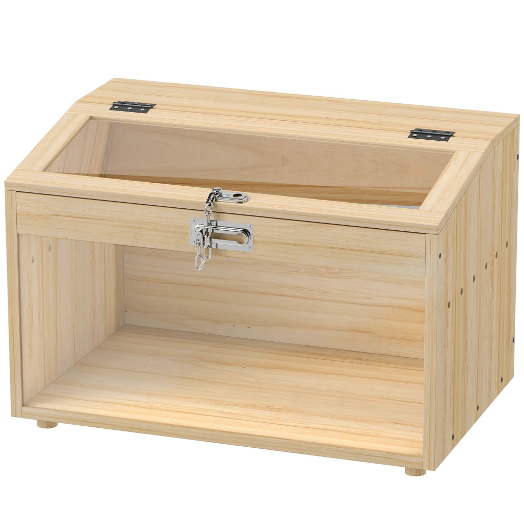 Gabbia per criceti in legno con coperchio apribile e finestra acrilica ¨C Minimal ¨C 55x35x35 cm