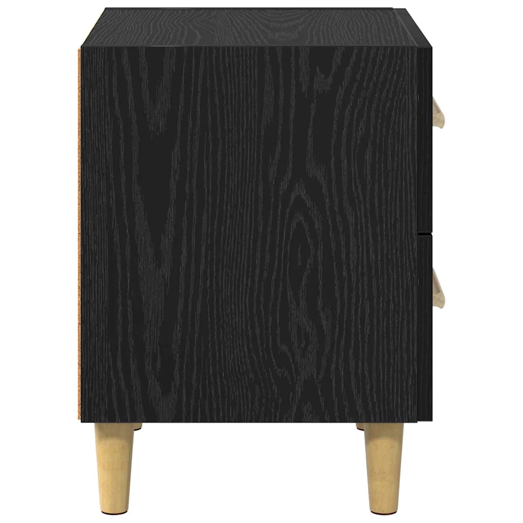 Armadietto per letto 2 pz Rovere Nero 40 x 35 x 47.5cm CFW9456257