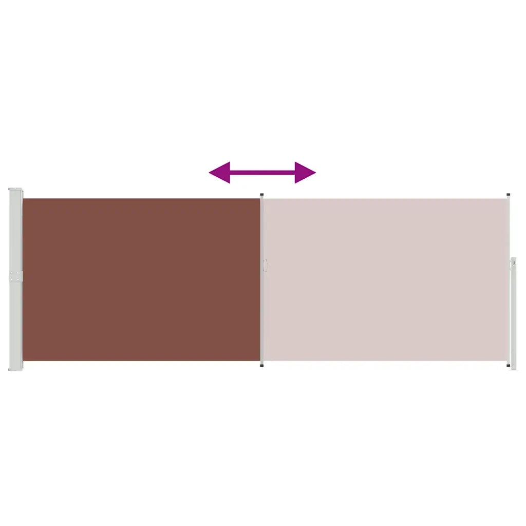 Tenda da Sole Laterale Retrattile-Tenda parasole per balcone 160 x 500 cm Marrone