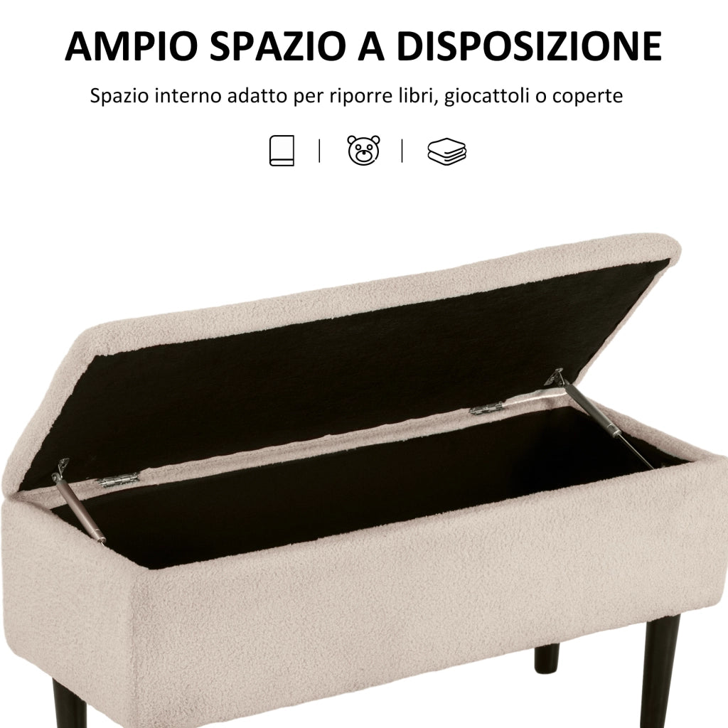 Letto Contenitore con Cassetto ¨C Minimal ¨C Beige 95x38x45 cm