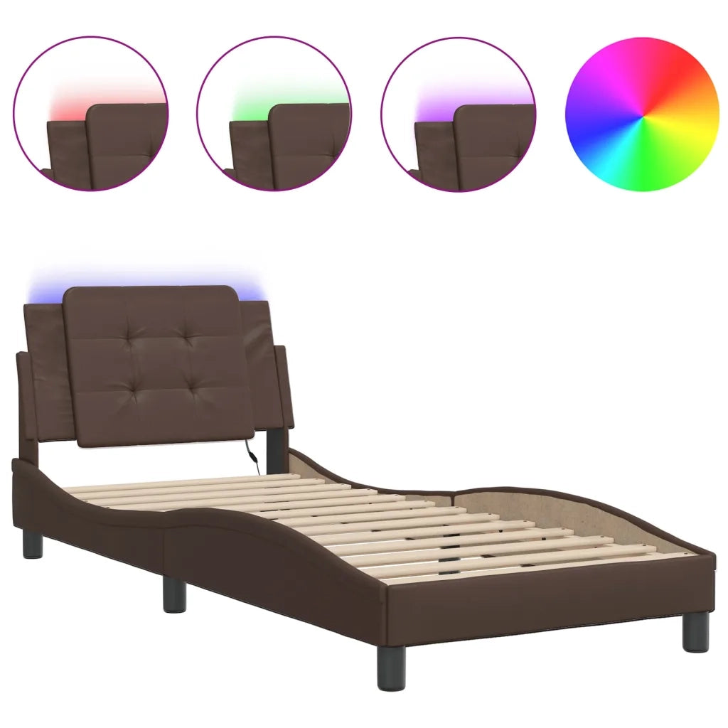 Giroletto con LED senza Materasso Zadar Marrone 80x200 cm 3214070