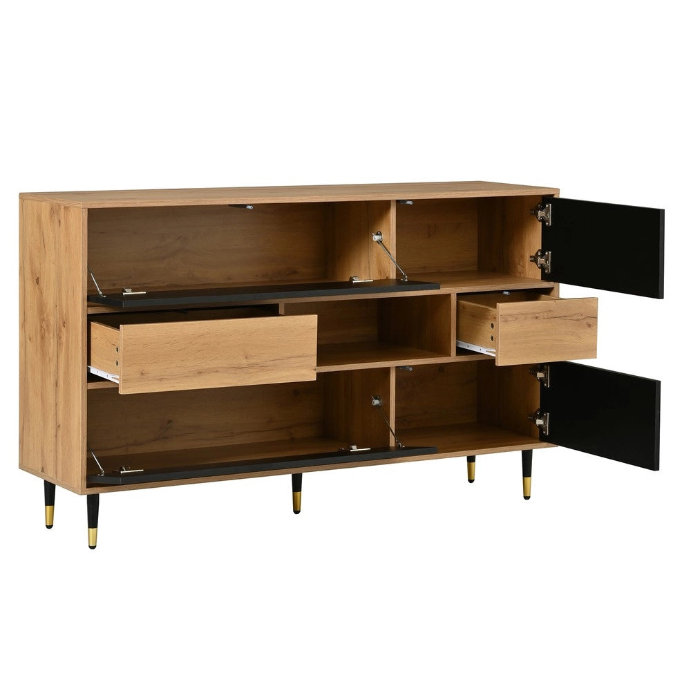 Consolle multiuso con cassetti ¨C Minimal ¨C nero legno truciolato salvaspazio