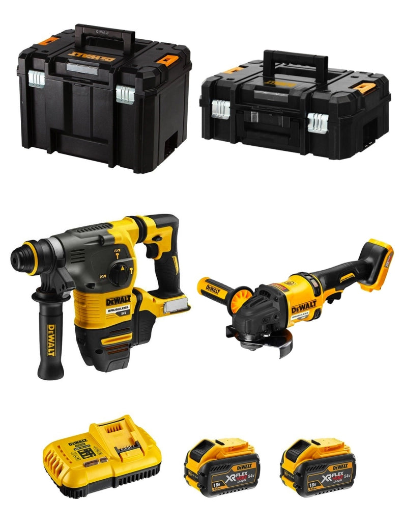 DeWALT Kit FVK271X2-QW 54V/18V (DCH333 + DCG418 + 2 x 9,0 Ah + DCB118 + TSTAK II +  TSTAK VI)