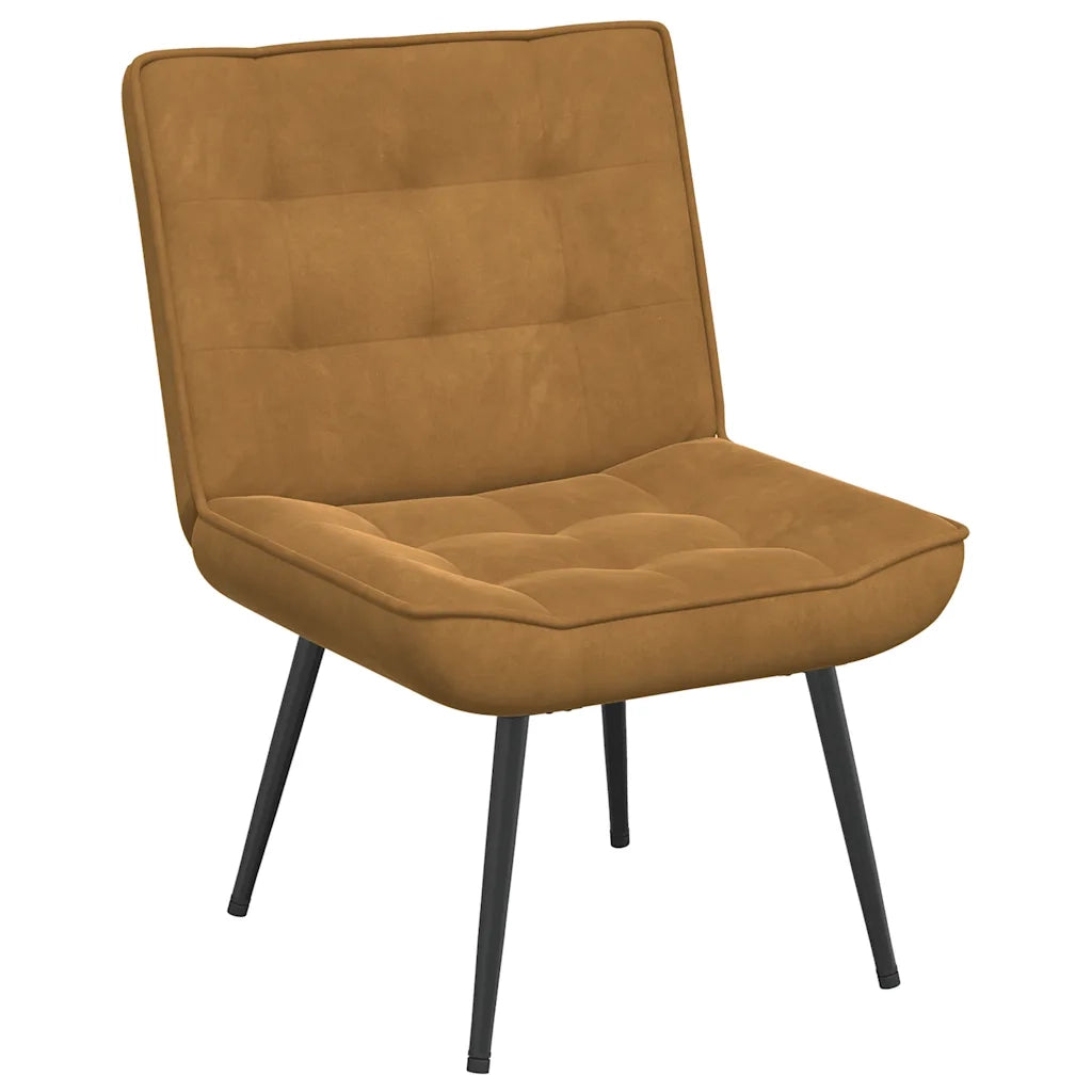 vidaXL Poltrona Relax 64x74x84 cm Marrone in Velluto
