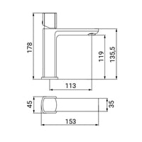 Miscelatore lavabo cromato - Serie Domus