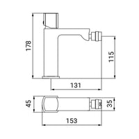 Miscelatore bidet cromato - Serie Domus