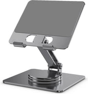 Sostegno Portatile in Alluminio – Rotativo a 360 Gradi e Adattabile per Tablet e Smartphone da 4 a 14 Pollici