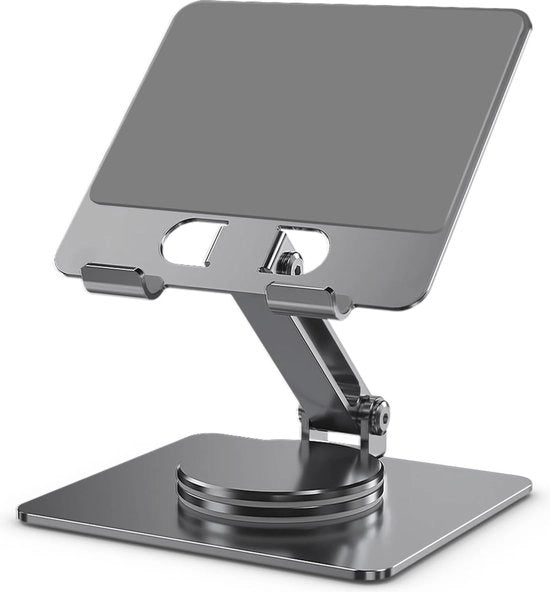Sostegno Portatile in Alluminio – Rotativo a 360 Gradi e Adattabile per Tablet e Smartphone da 4 a 14 Pollici