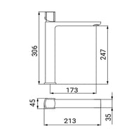 Miscelatore lavabo alto cromato - Serie Domus