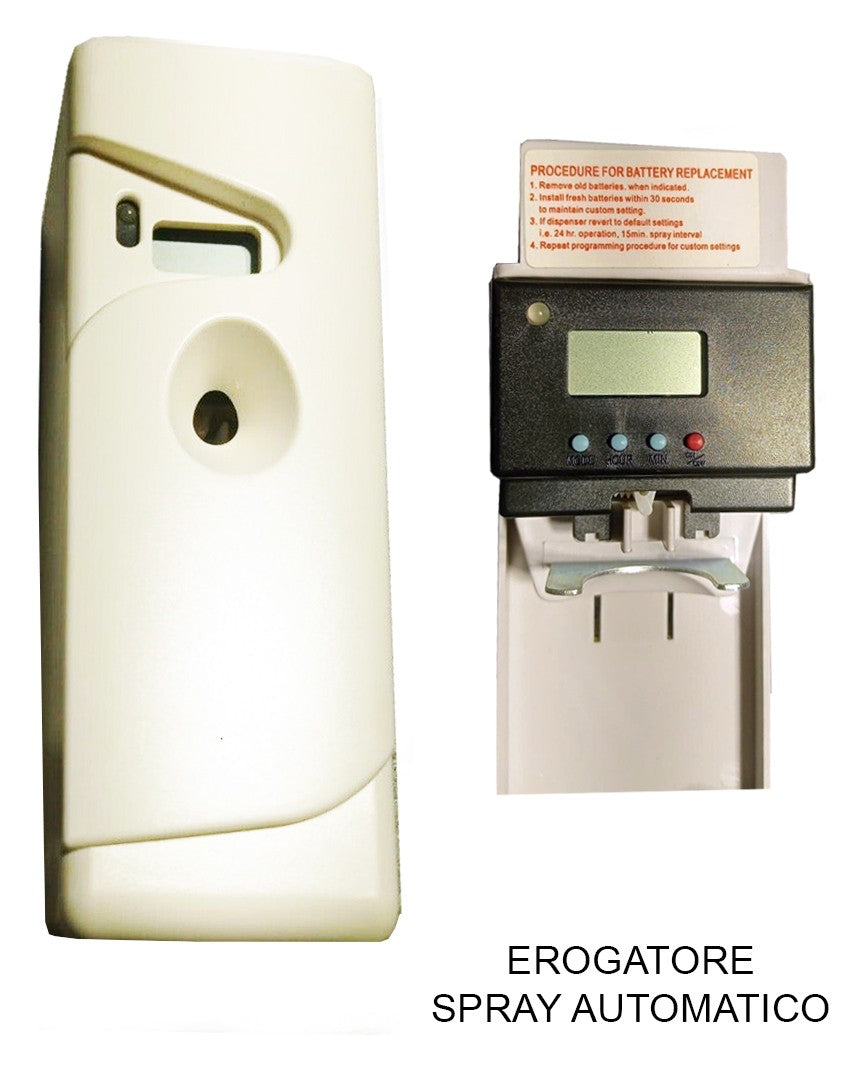 EROGATORE DIFFUSORE AUTOMATICO PER INSETTICIDA E PROFUMI PROFESSIONALE 250ml