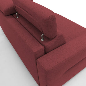 Avalon Divano letto con materasso H18 180 cm (mat. 120x197 cm) rosso