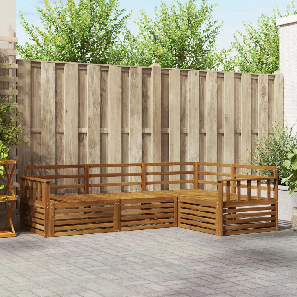 Set di divani da esterno 4 pcs Naturale