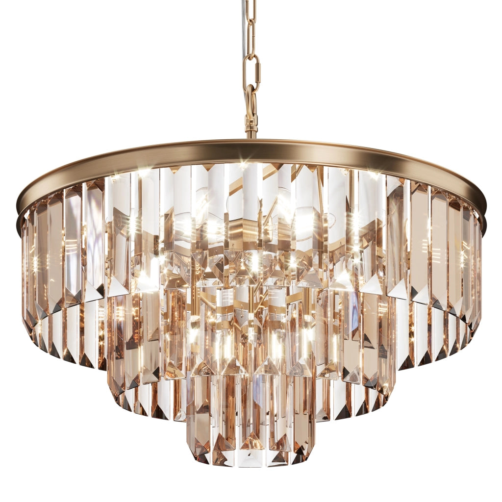 Maytoni Lampadario contemporaneo Revero 7 luci E14 oro metallo vetro
