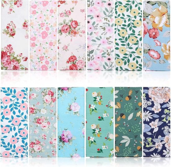 24 serviette in tessuto per cucina con disegno di fiori, serviette da tavola lavabili per famiglie, pranzi, feste di cocktail, matrimoni, utilizzo in primavera, autunno, Natale, Thanksgiving, tavoli da festa - 15 x 15 pollici