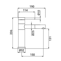 Miscelatore lavabo in acciaio spazzolato con bocca orientabile 360° - Serie Spring