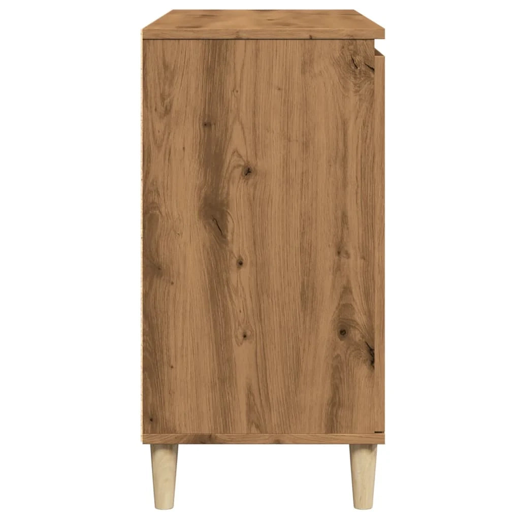 Buffet credenza cassettiera mobiletto mobile contenitore organizer cucina soggiorno salotto fatto a mano 102 x 35 x 70 cm legno ingegnerizzato marrone 02_0030807