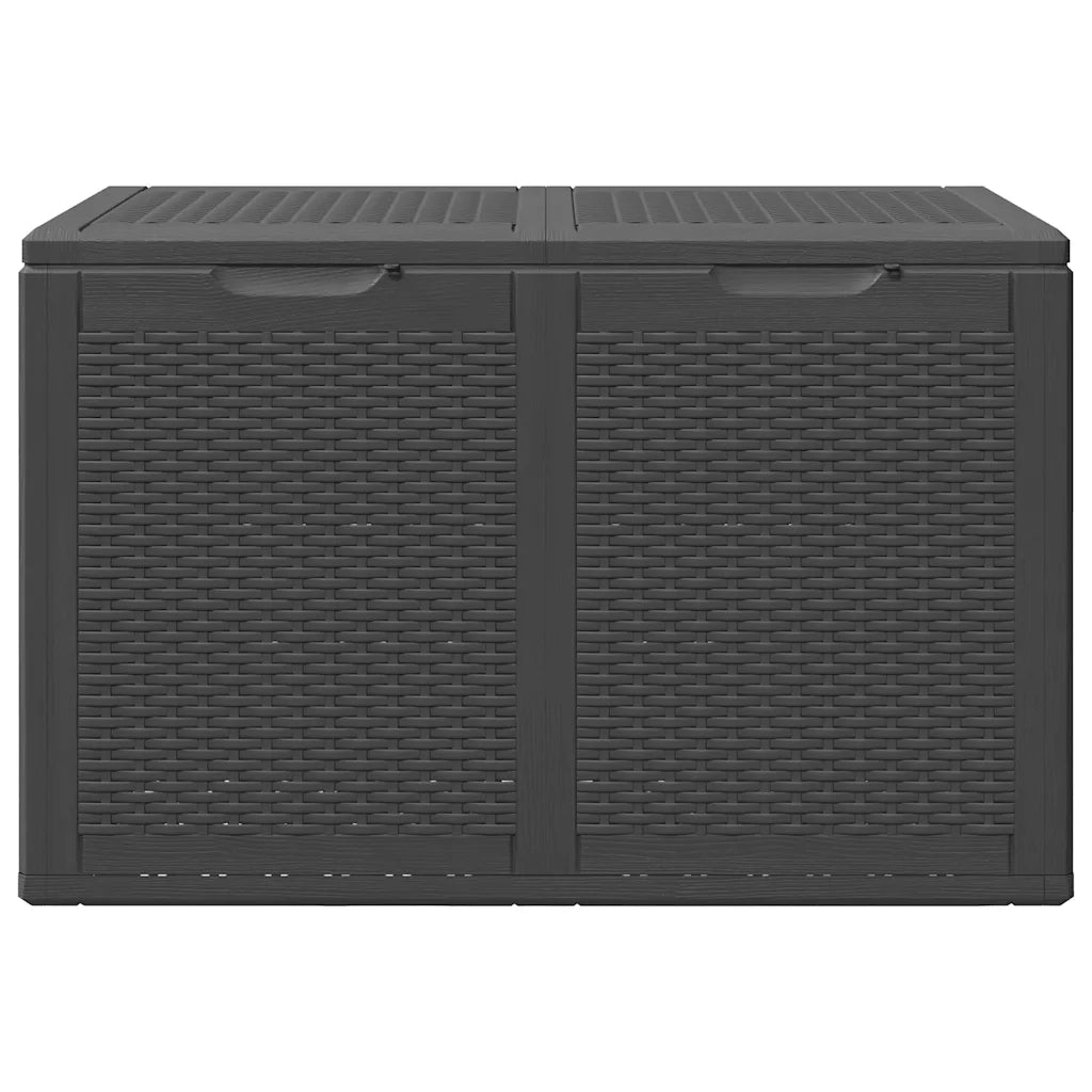 Baule da Giardino 180 L Nero in Rattan PP 151228