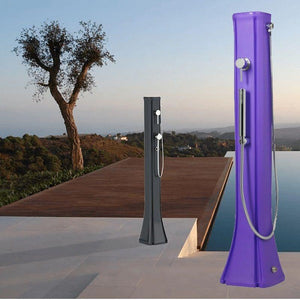 Doccia Solare Bassa Happy Go 23Lt In Polietilene Con Rubinetto E Doccetta Mobile Colore Viola Cv-Hg180/4005