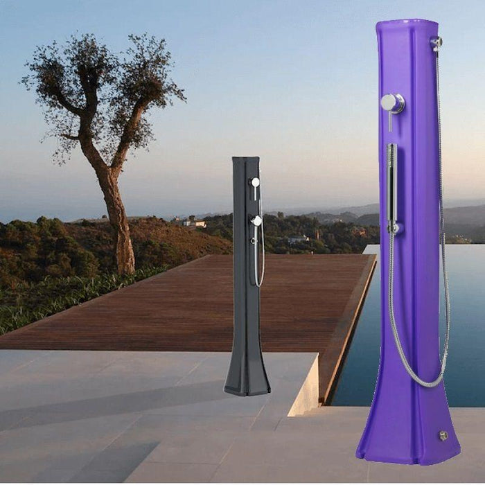 Doccia Solare Bassa Happy Go 23Lt In Polietilene Con Rubinetto E Doccetta Mobile Colore Viola Cv-Hg180/4005