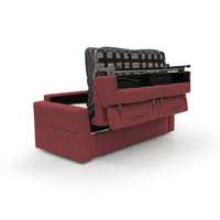 Avalon Divano letto con materasso H18 180 cm (mat. 120x197 cm) rosso