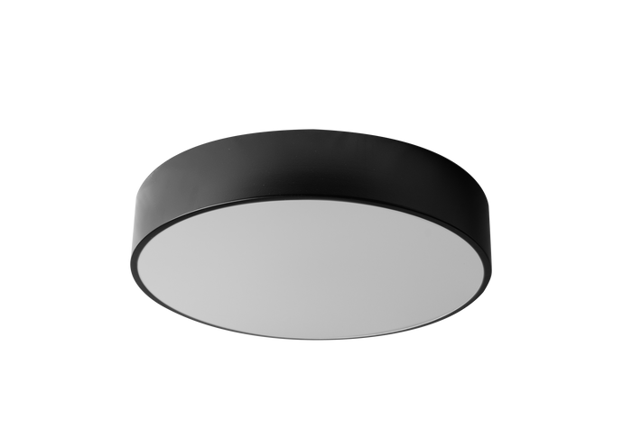 Lampada Plafoniere 50cm Rotonda Nero Da Soffitto APP644-4C
