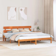 Struttura del letto-Giroletto Marrone 180 x 200 cm Legno massello di pino 412414