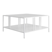 Tavolino/consolle in metallo 40 x 80 x 80 cm bianco 03_0010814