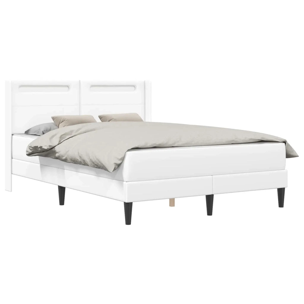 Struttura letto con materasso Bianco 140 x 190 cm Similpelle 3414911