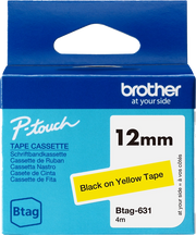 Brother BTAG-631 nastro per etichettatrice Nero su giallo