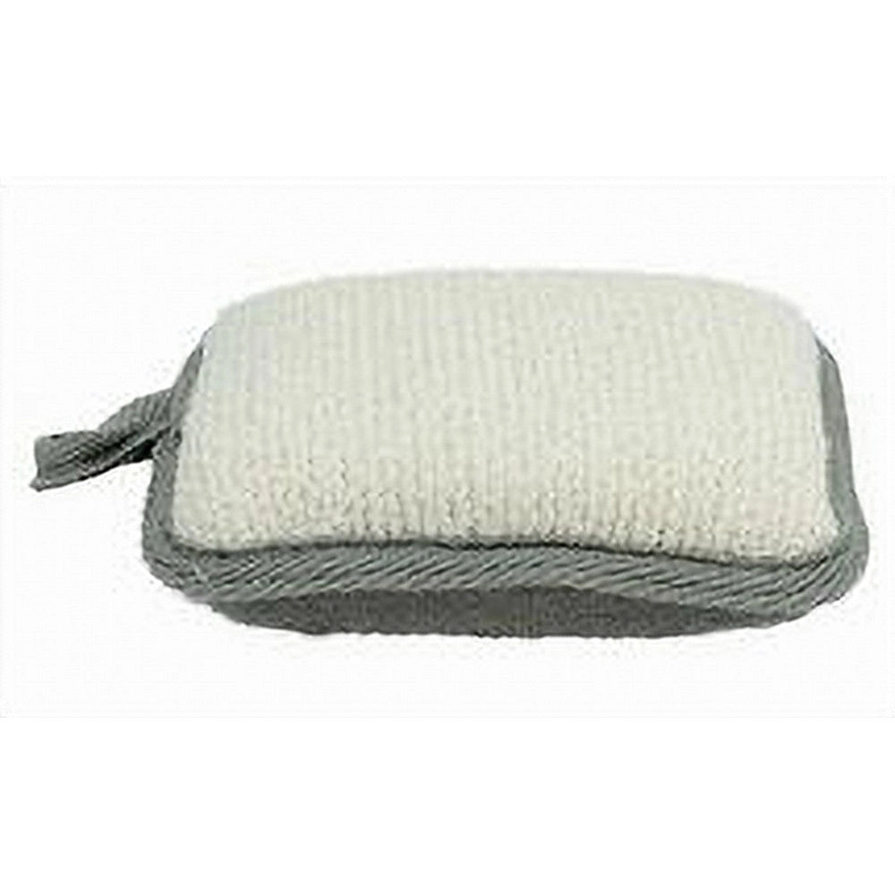 Trade Shop - Spugna Doccia Esfoliante Bagno Per Cura Corpo Bombata 13x9.5x4.5 Cm Grigio 79653 -