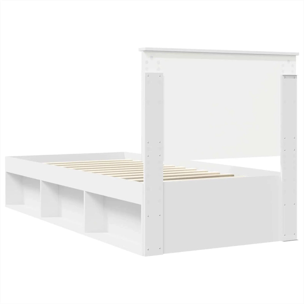 Struttura del letto Bianco 90 x 200 cm Pino massello 3409408