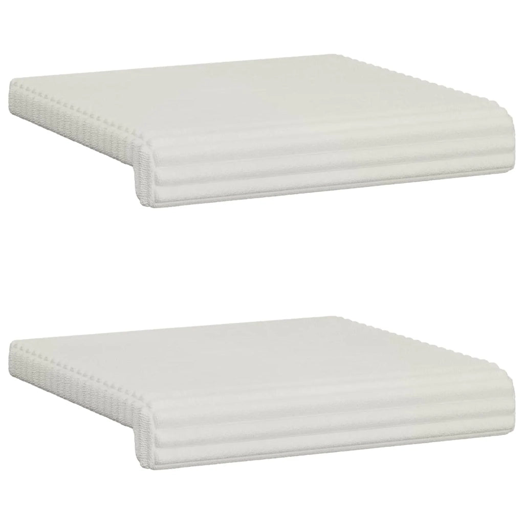 Cuscino per panchina 2 pcs Corduroy Morbido Crema 42043067
