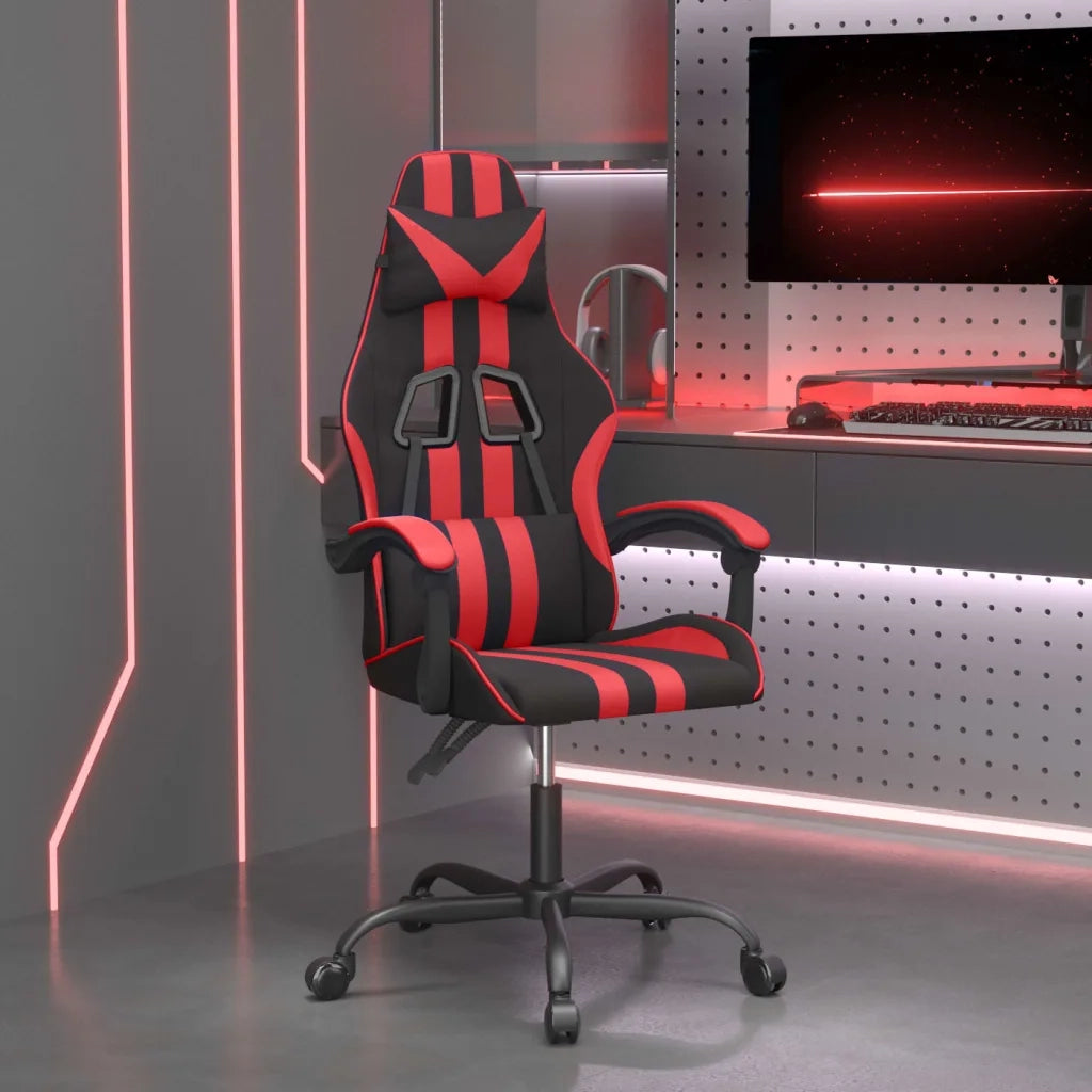 Sedia da Gaming | Sedia da e-sports Nera e Rossa in Similpelle