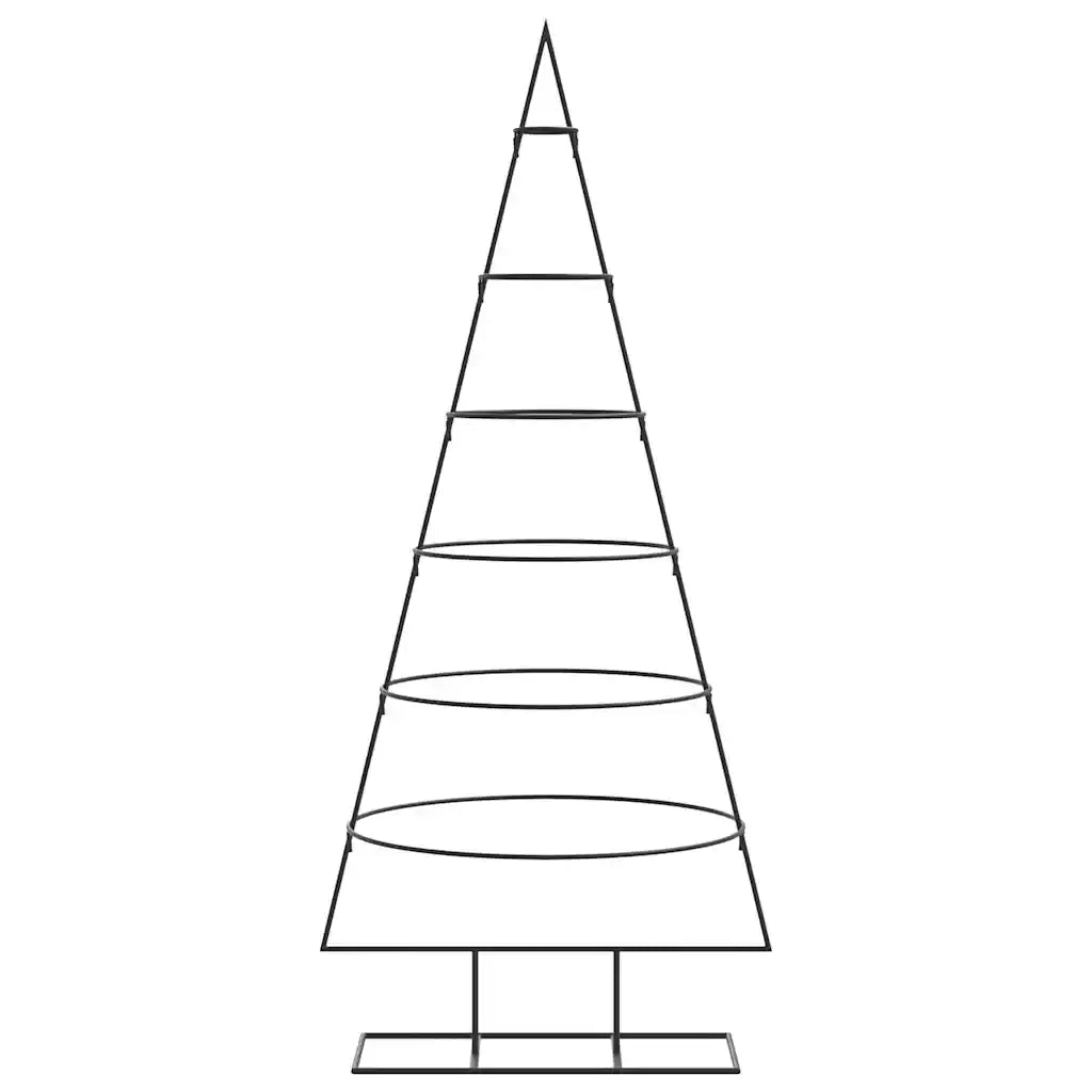 Albero di Natale Decorativo-Decorazioni natalizie in Metallo Nero 150 cm 644935