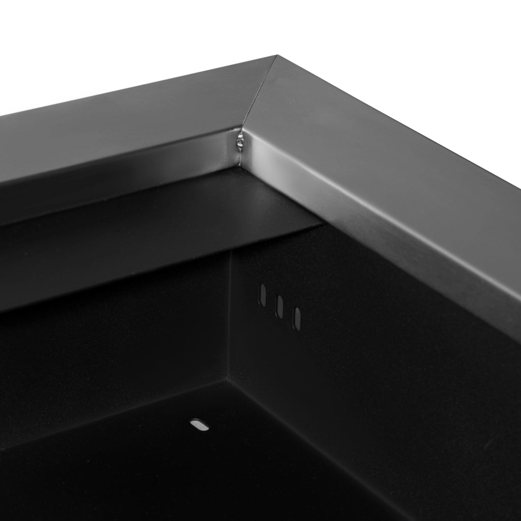 Biocamino a Parete con 3 Bruciatori ¨C Xylo ¨C Acciaio Inox 110x63x16cm