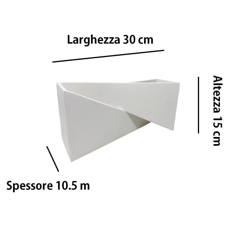 Applique da parete in gesso rettangolare doppia emissione attacco lampadine G9