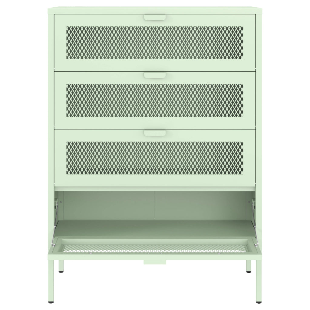 Scarpiera EMMA 4 ante in metallo verde lime
