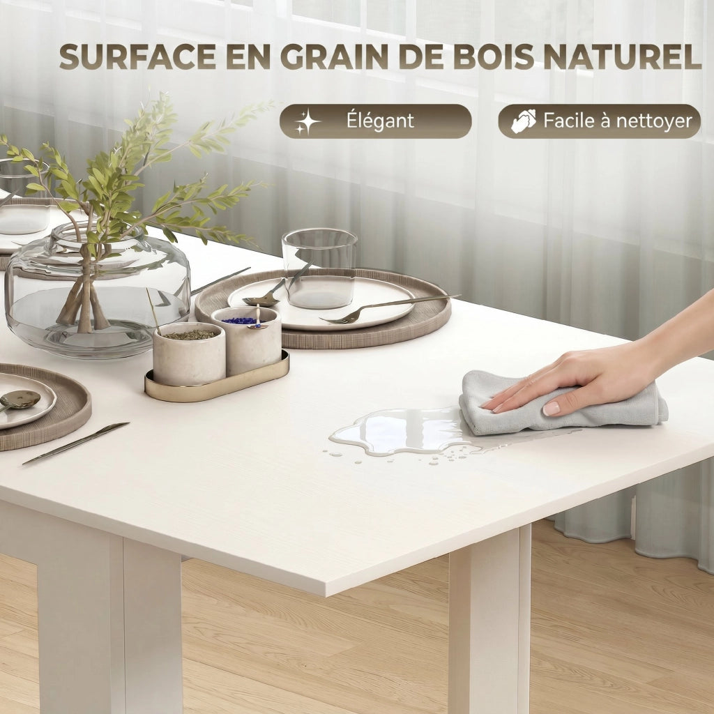 Tavolo da pranzo allungabile ¨C Zephmum ¨C Bianco 140x80-180x80