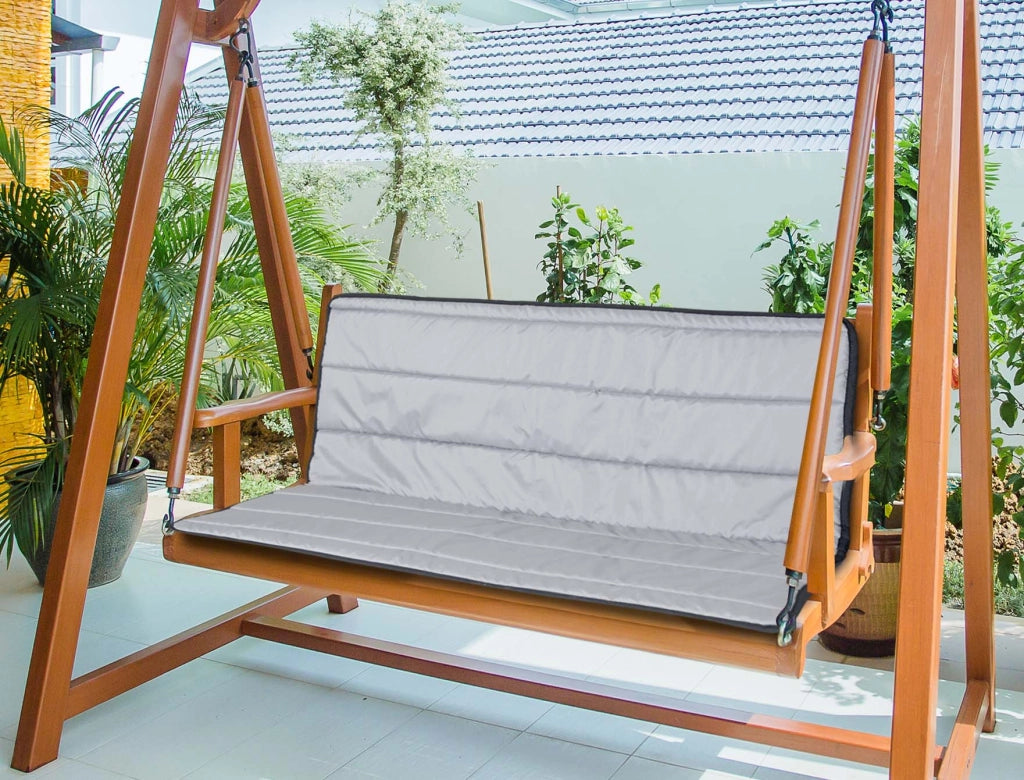 AIO FACTORY 120x50x50 cm Set di cuscini da giardino in schiuma impermeabile grigio scuro