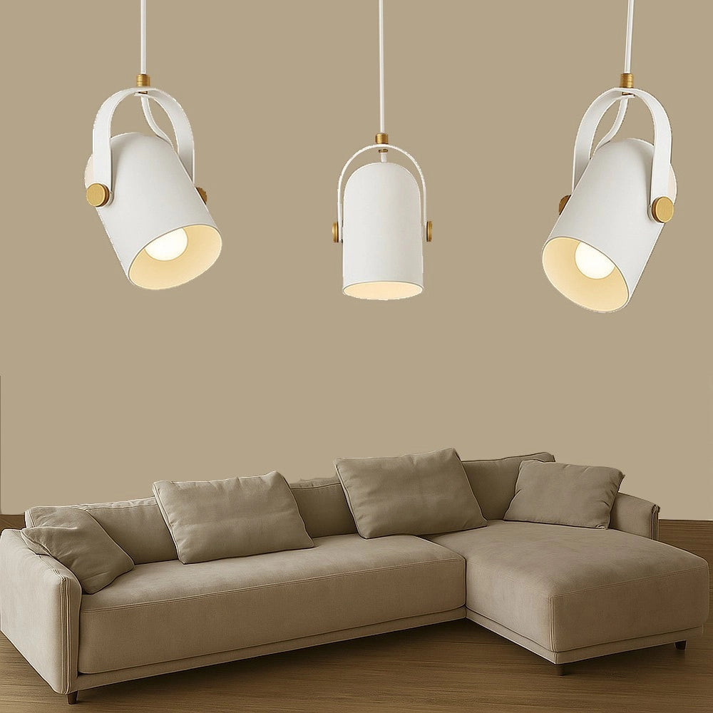 Trade Shop - Lampadario A Sospensione Da Soffitto Design Con Paralume Orientabile Attacco E27 Ip20 A21 -
